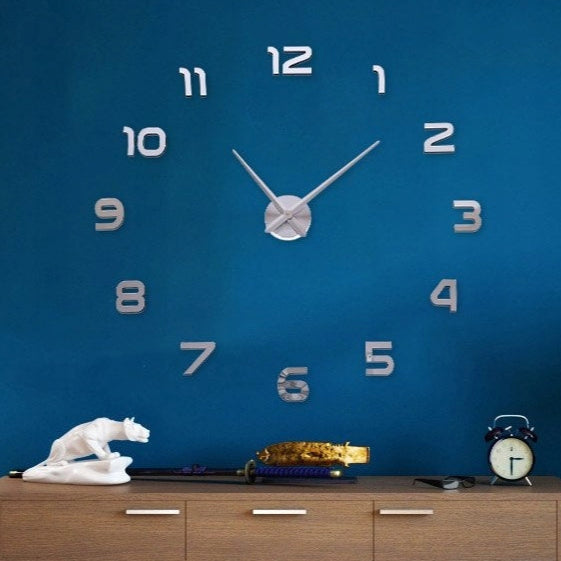 Ceas adeziv pentru perete, Zola®, 3D, aspect elegant si efect de oglinda, dimensiune intre 60-130 cm Ceas adeziv pentru perete, Zola®, 3D, aspect elegant si efect de oglinda, dimensiune intre 60-130 cm